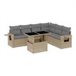 vidaXL 7 Piece Sofa Set in Gray/Beige