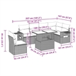 vidaXL 7 Piece Sofa Set in Gray/Anthracite