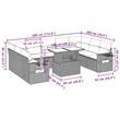 vidaXL 10 Piece Poly Rattan Sofa Set in Black