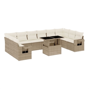 vidaXL Steel Sofa Set in Beige