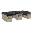 vidaXL 11 Piece Poly Rattan Large Sofa Set in Gray