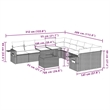 vidaXL Steel Large Sofa Set in Gray/Anthracite