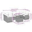 vidaXL 8 Piece Poly Rattan Sofa Set in Black