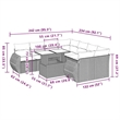 vidaXL 9 Piece Steel Sofa Set in Black