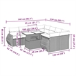 vidaXL 9 Piece Poly Rattan Small Sofa Set in Gray/Anthracite