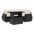 vidaXL 5 Piece Steel Sofa Set in Black