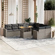 vidaXL 10 Piece Sofa Set in Gray