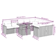 vidaXL 10 Piece Sofa Set in Gray