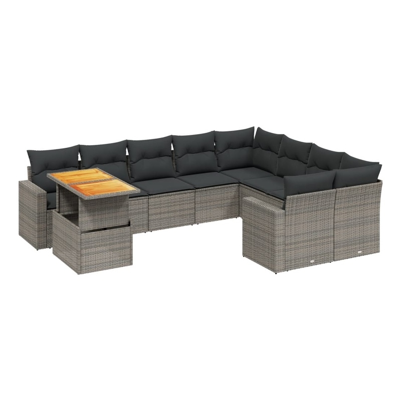 vidaXL Steel Sofa Set in Gray