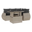 vidaXL 5 Piece Poly Rattan Patio Sofa Set in Gray/Anthracite