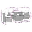 vidaXL 6 Piece Sofa Set in Black