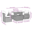 vidaXL 6 Piece Poly Rattan Sofa Set in Beige