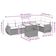 vidaXL 7 Piece Poly Rattan Sofa Set in Black