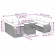 vidaXL 10 Piece Poly Rattan Sofa Set in Gray