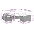 vidaXL 10 Piece Poly Rattan Large Sofa Set in Black
