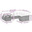 vidaXL 10 Piece Steel Sofa Set in Beige