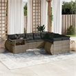 vidaXL 10 Piece Sofa Set in Gray