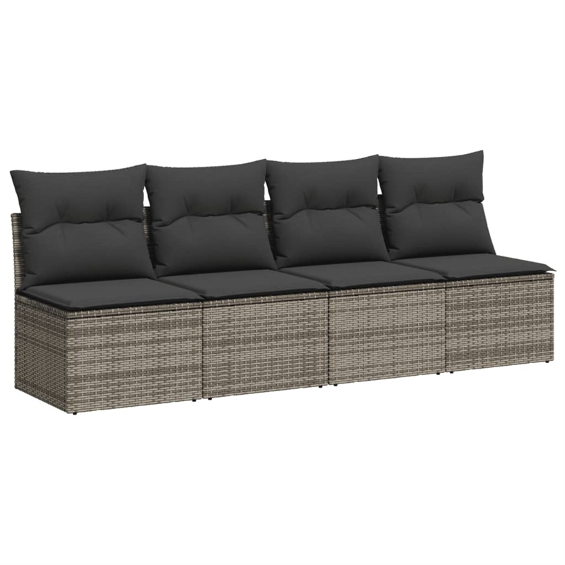 vidaXL 10 Piece Sofa Set in Gray
