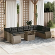 vidaXL 11 Piece Steel Sofa Set in Gray