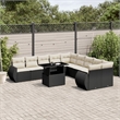 vidaXL 11 Piece Sofa Set in Black/White/Cream