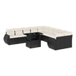 vidaXL 11 Piece Sofa Set in Black/White/Cream