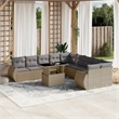 vidaXL Steel Sofa Set in Gray/Beige