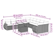 vidaXL Steel Sofa Set in Gray/Beige