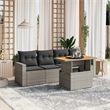 vidaXL 5 Piece Poly Rattan Sofa Set in Gray
