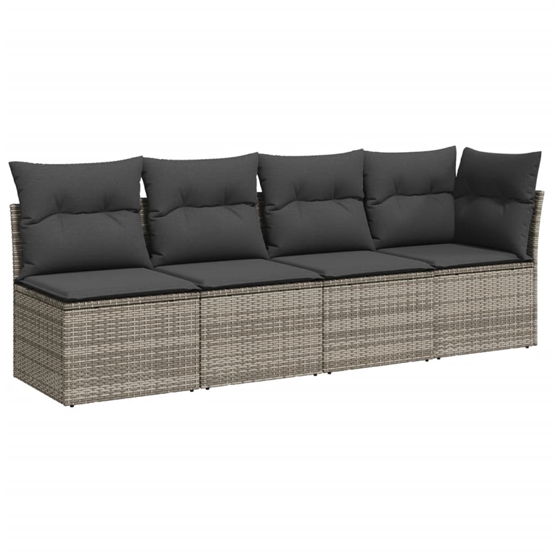 vidaXL 7 Piece Steel Sofa Set in Gray