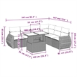 vidaXL 7 Piece Poly Rattan Sofa Set in Black
