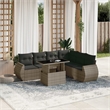 vidaXL 7 Piece Poly Rattan Sofa Set in Gray