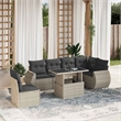 vidaXL 7 Piece Poly Rattan Sofa Set in Gray/Anthracite