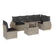 vidaXL 7 Piece Poly Rattan Sofa Set in Gray/Anthracite
