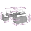 vidaXL 9 Piece Poly Rattan Sofa Set in Beige
