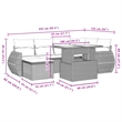 vidaXL 7 Piece Poly Rattan Sofa Set in Beige