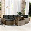 vidaXL 7 Piece Steel Sofa Set in Gray