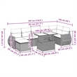 vidaXL 8 Piece Poly Rattan Sofa Set in Black