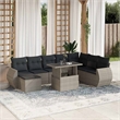 vidaXL 9 Piece Steel Sofa Set in Gray