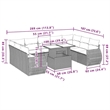 vidaXL 10 Piece Poly Rattan Sofa Set in Black