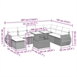 vidaXL 10 Piece Poly Rattan Sofa Set in Brown