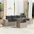 vidaXL 5 Piece Poly Rattan Sofa Set in Gray