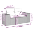 vidaXL 5 Piece Poly Rattan Sofa Set in Gray