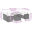 vidaXL 8 Piece Poly Rattan Sofa Set in Gray/Beige