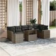 vidaXL 8 Piece Poly Rattan Sofa Set in Gray