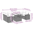 vidaXL 8 Piece Poly Rattan Sofa Set in Gray
