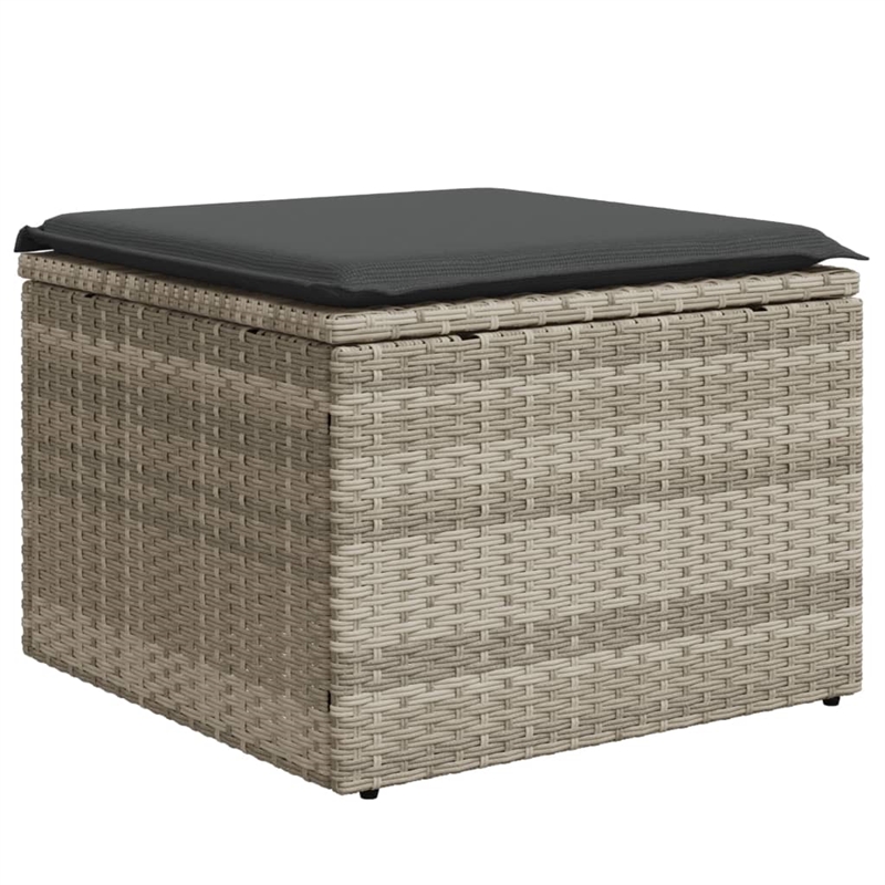 vidaXL 6 Piece Poly Rattan Sofa Set in Gray/Anthracite