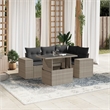 vidaXL 5 Piece Poly Rattan Sofa Set in Gray