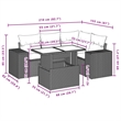 vidaXL 5 Piece Poly Rattan Sofa Set in Gray