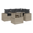 vidaXL 5 Piece Poly Rattan Sofa Set in Gray