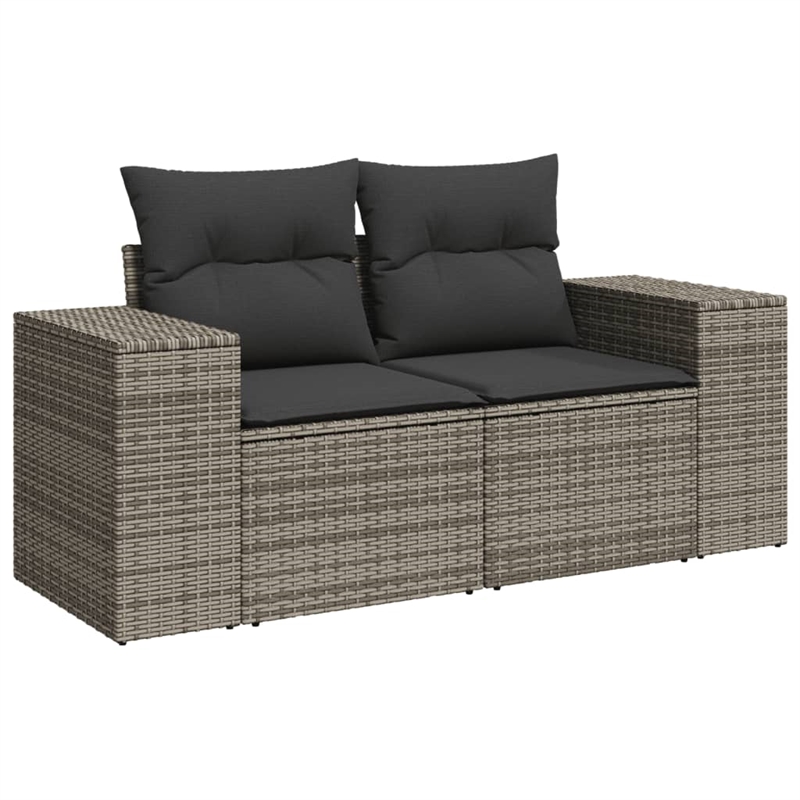 vidaXL 6 Piece Steel Sofa Set in Gray